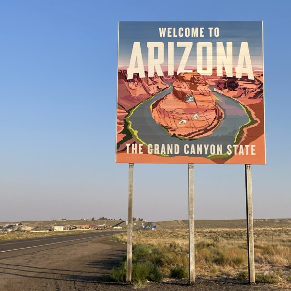 Photo minimaliste : bienvenue en Arizona